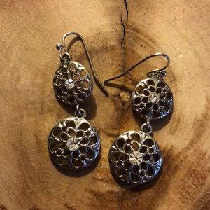 silver earrings